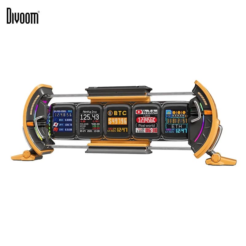 Divoom Times Gate Configuration de salle de jeu Horloge numérique avec contrôle intelligent par appl