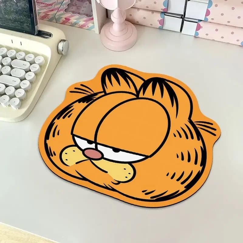 Tapis de souris mignon de dessin animé Garfield Alien pour hommes et femmes, petit, avec repose-poig