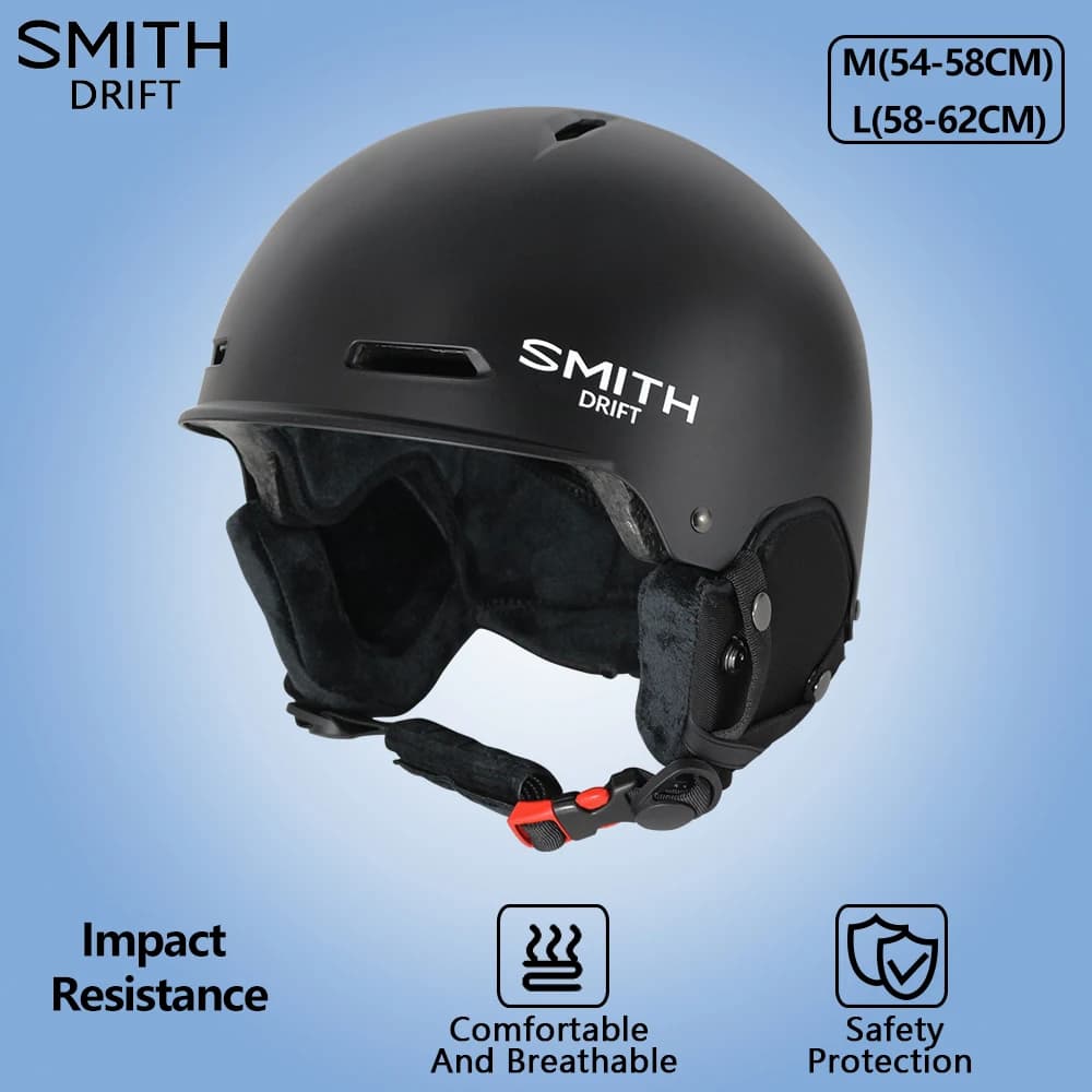 Casque de ski SMITH DRIFT, moulé en ABS+PC+EPS, casque de ski de haute qualité, sports de plein air,