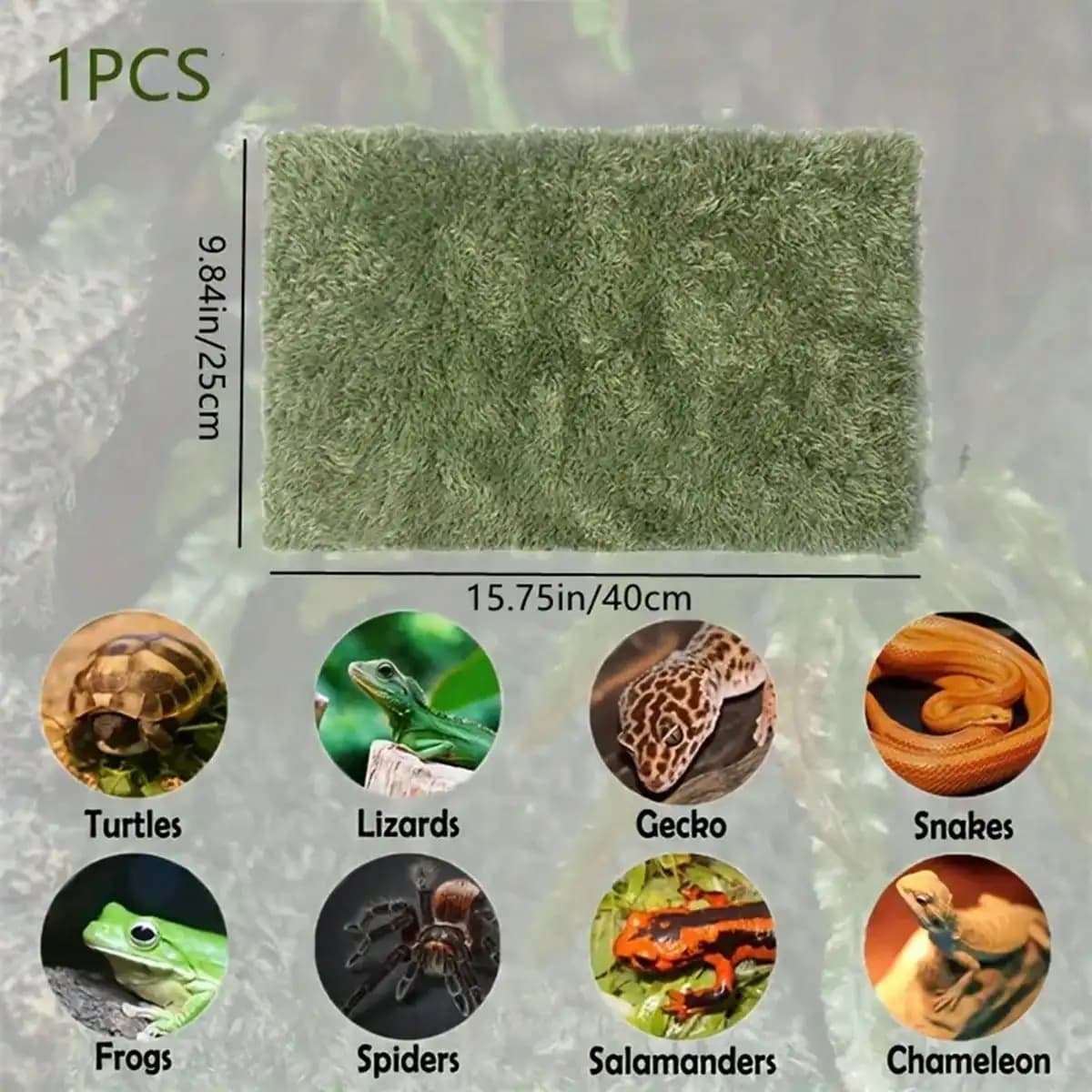 Tapis en mousse artificielle pour Reptiles, amphibiens, doux et absorbant, crée une note d'habitat n