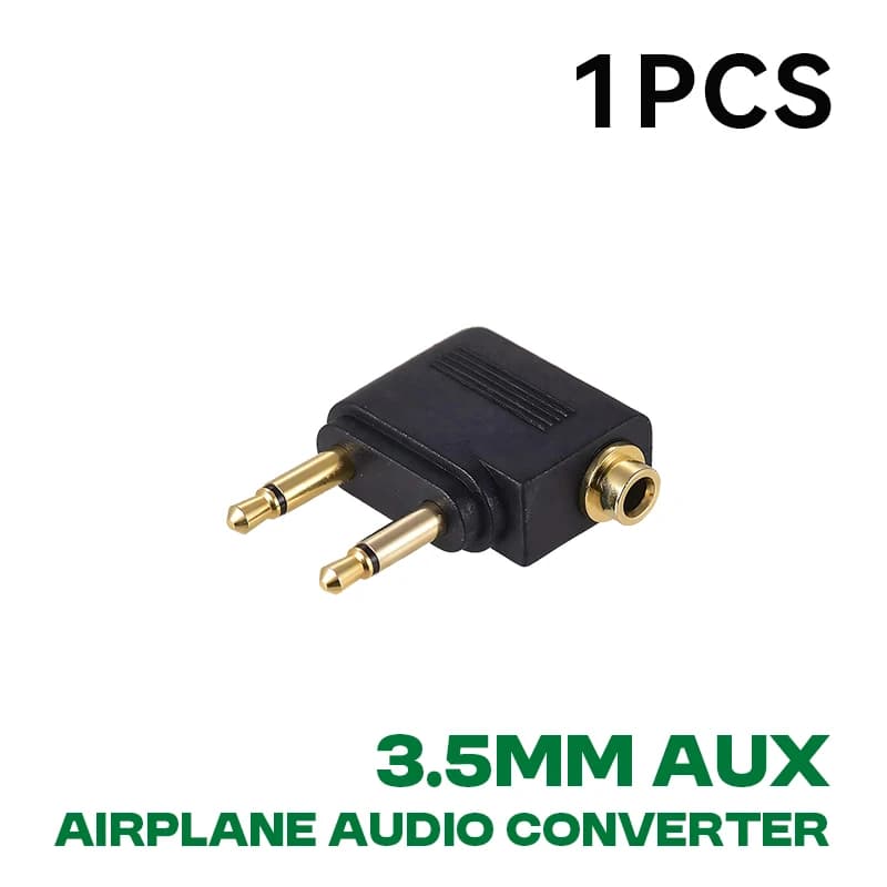 Adaptateur Audio pour avion, prise AUX 3.5mm, écouteurs pour avion, convertisseur Audio pour casque 