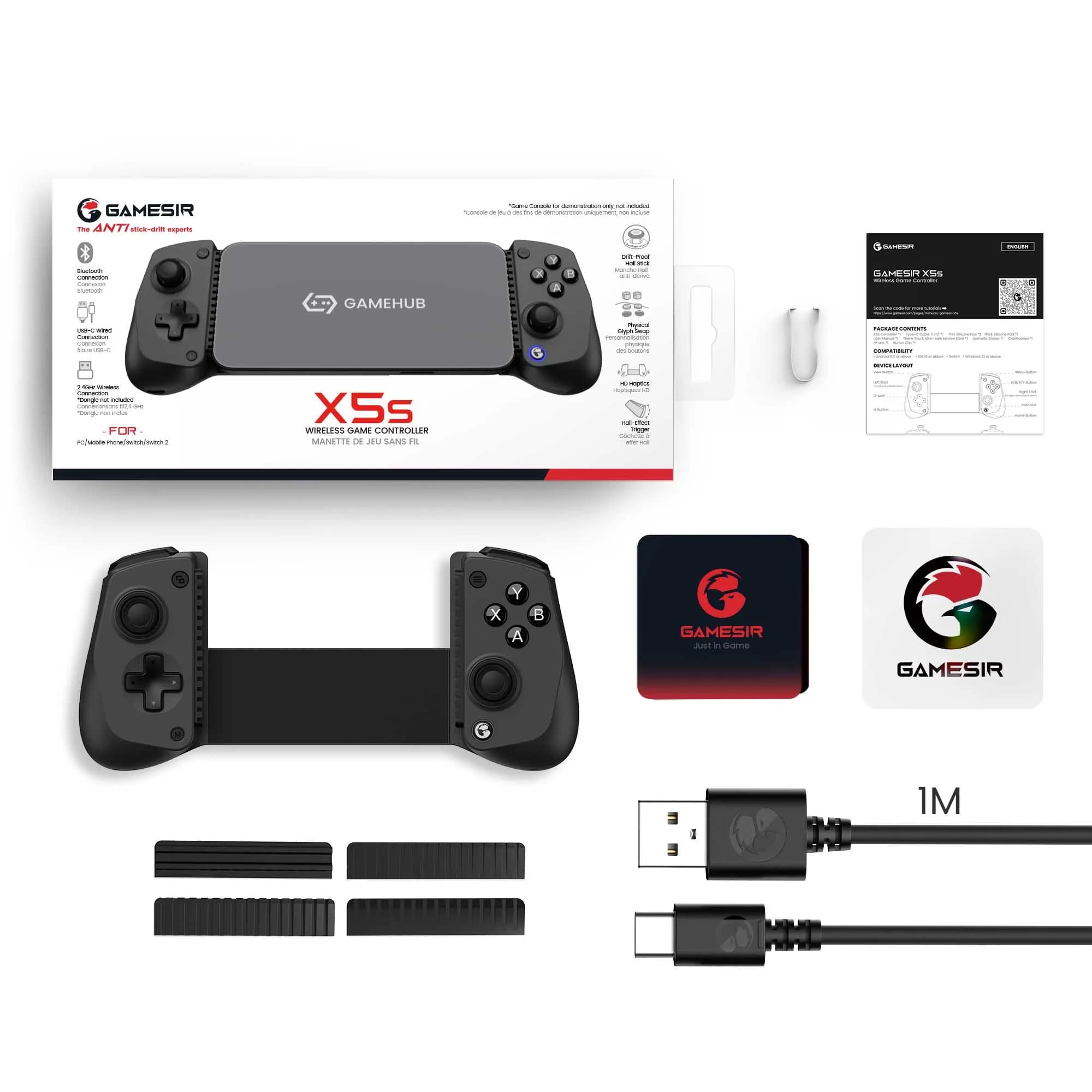 Manette de jeu mobile GameSir X5S Type-C Android iOS, Mando para Móvil, Gamepad pour IOS Android PC 