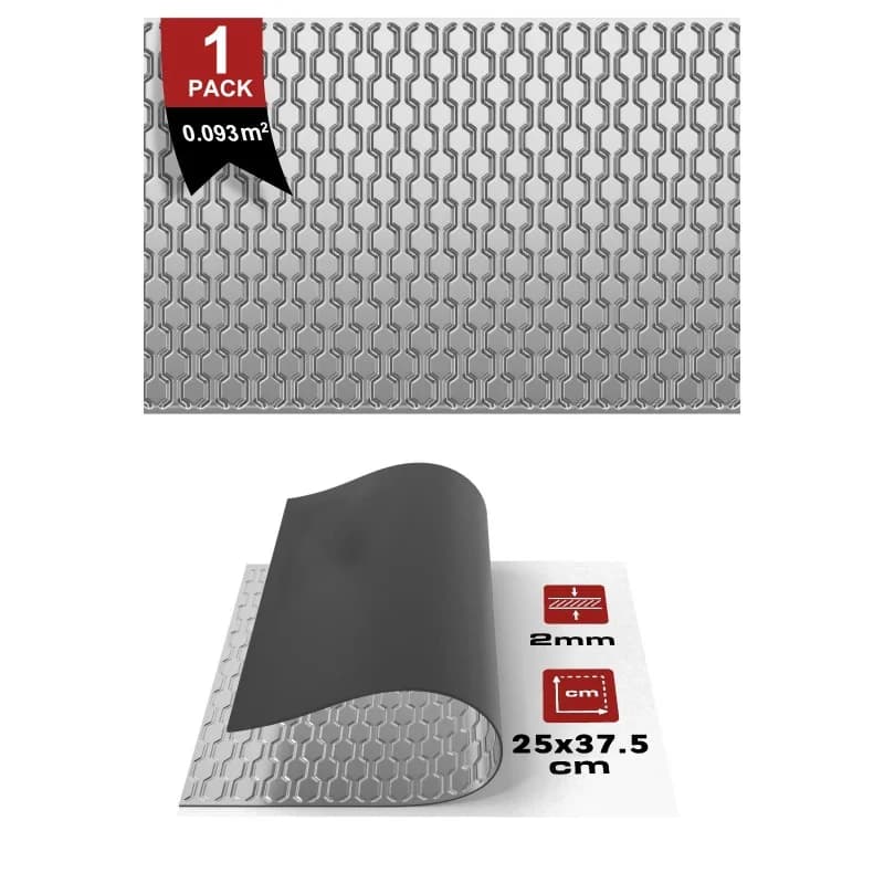 Tapis auto-adhésif insonorisant pour voiture, feuilles de 2mm, tapis insonorisant en butyle, isolati
