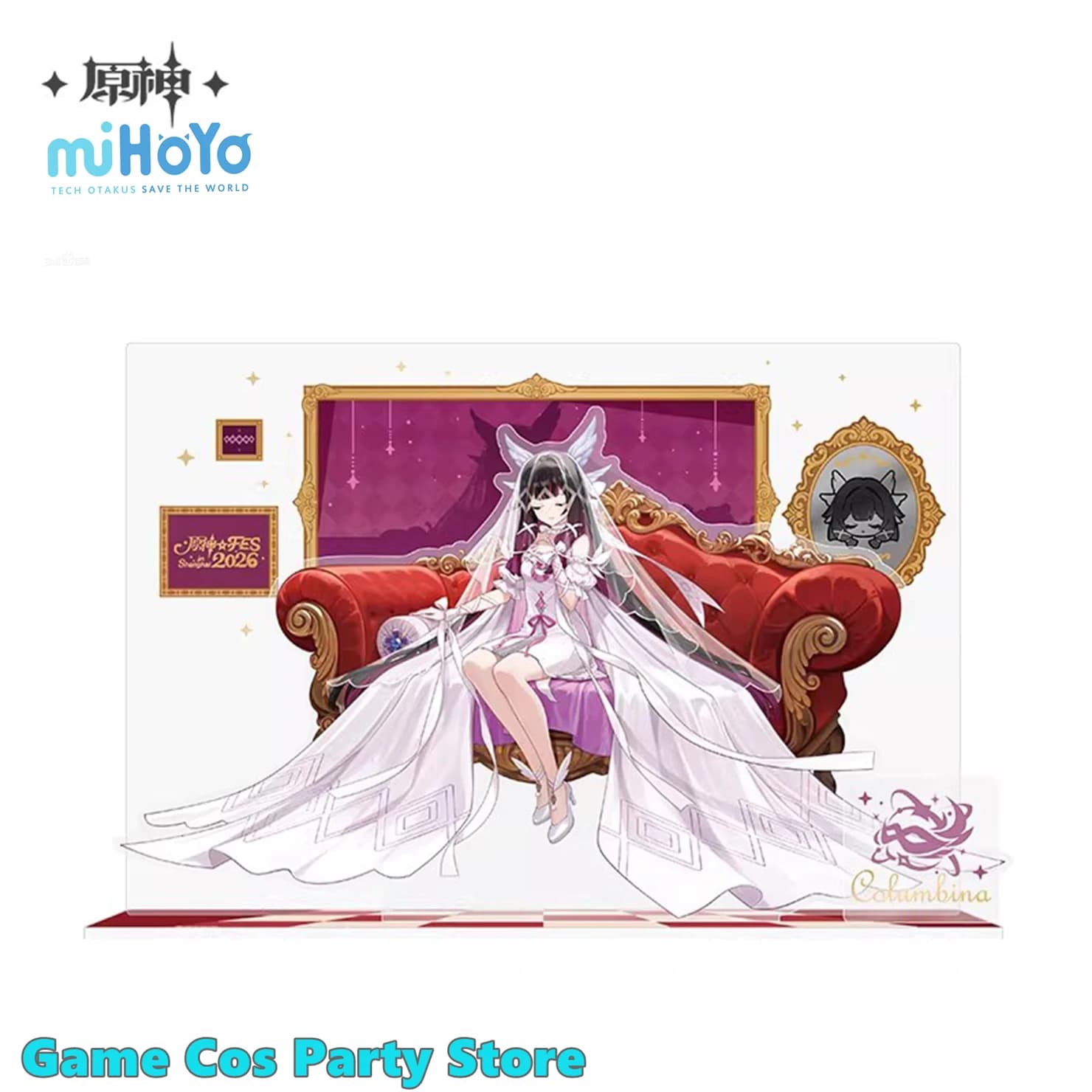 [Authentique] Genshin Impact 2026 FES Stand Set Wanderer Columbina Support en acrylique Flins Tartag