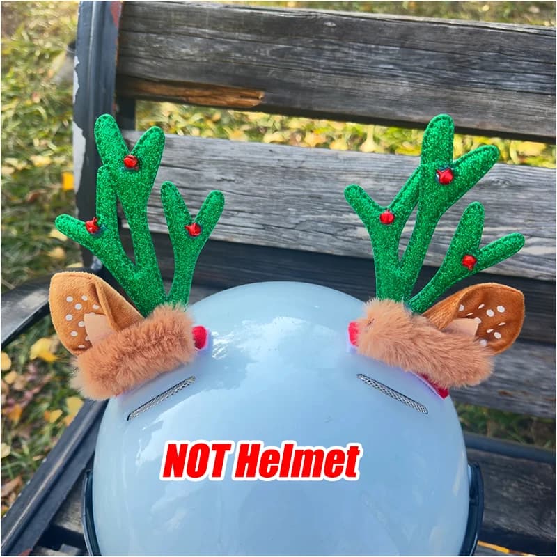 Casque de moto de noël, décoration en bois, casque de cyclisme, accessoires complets détachables, dé