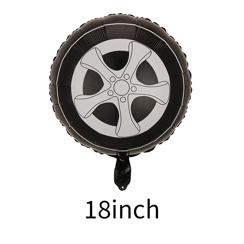 Ballons en aluminium thème voiture de course, roue de voiture, casque, pour événements sportifs, fou