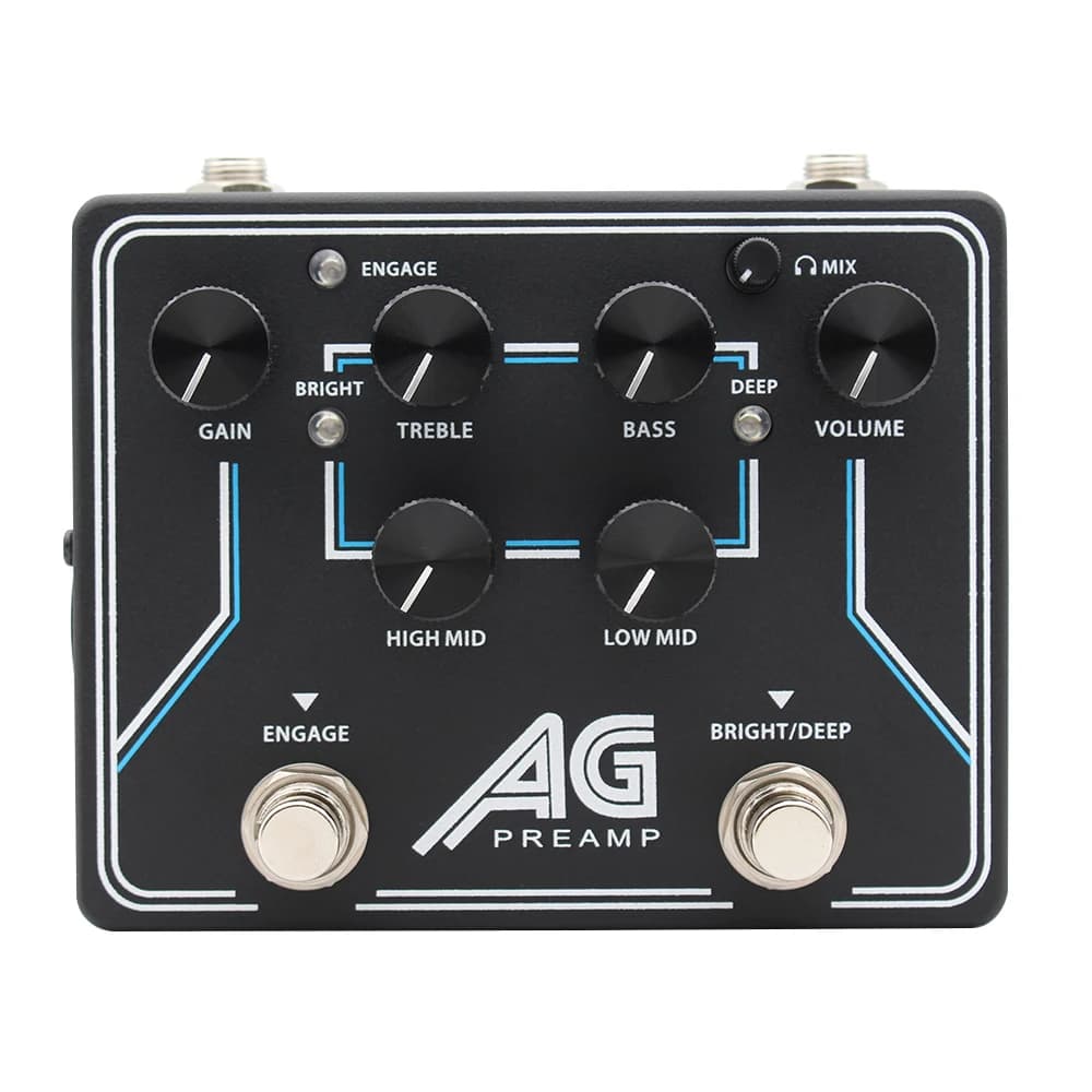 Demonfx nouveau pédale d'effet de préampli de basse de préampli AG avec sortie casque