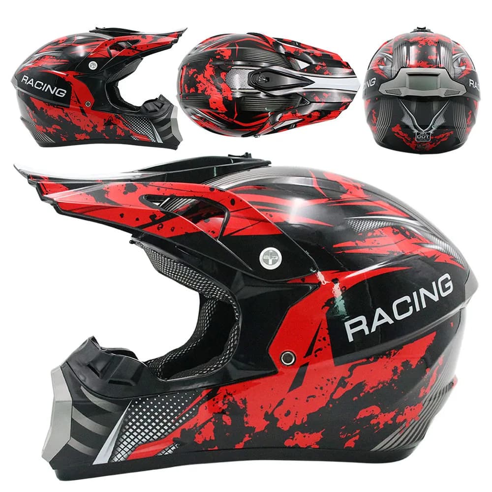 Casque de motocross tout-terrain professionnel, casques VTT Cross, casque de moto de course DH, D343