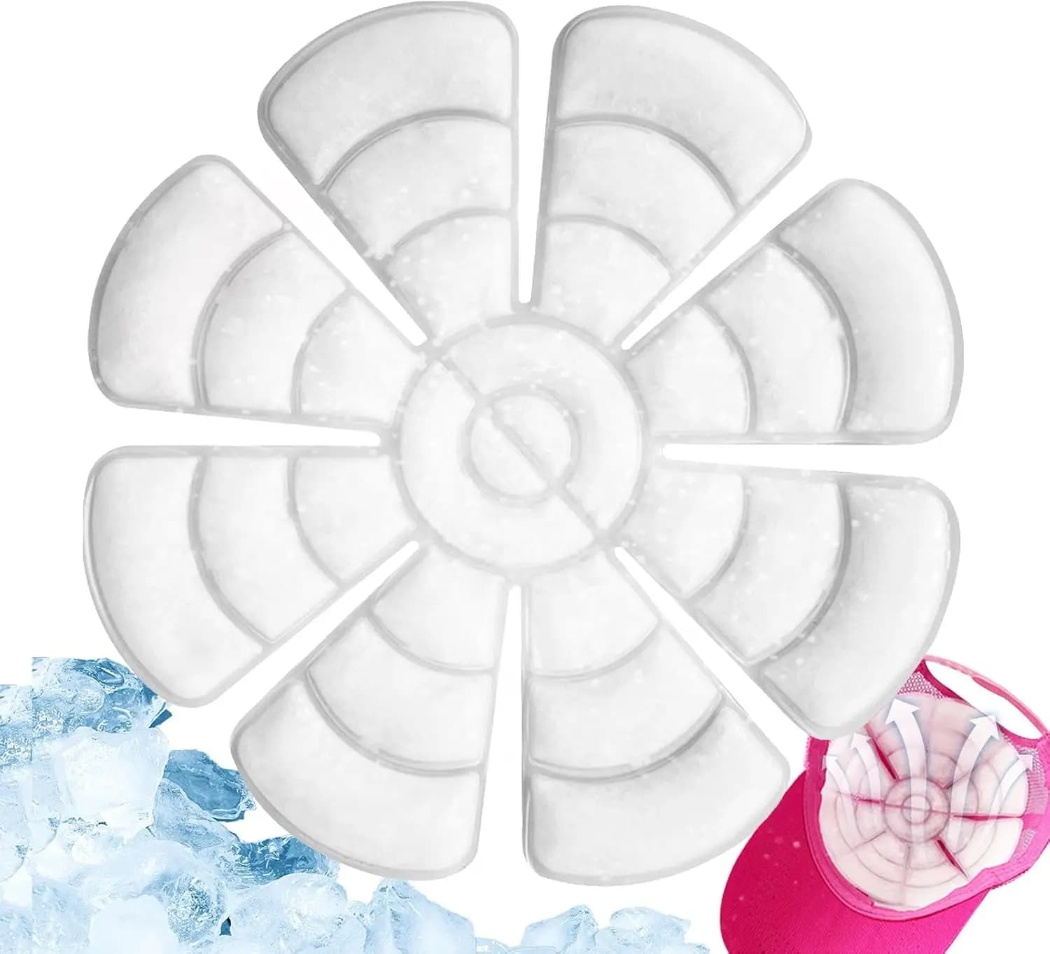 Coussin de refroidissement réutilisable pour casque, idéal pour le cyclisme et les sports de plein a
