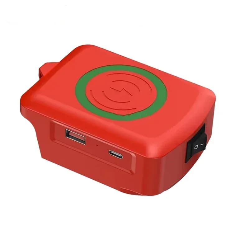 Chargeur de téléphone sans fil pour batterie Milwaukee 18V, adaptateur de batterie avec sortie USB e