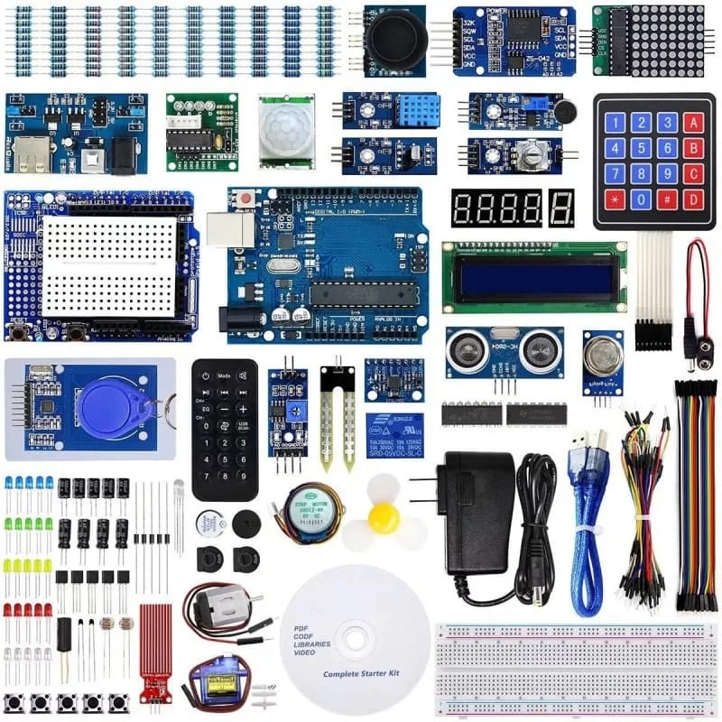 Kit d'apprentissage de démarrage pour projet de programmation Arduino, Kit de laboratoire électroniq