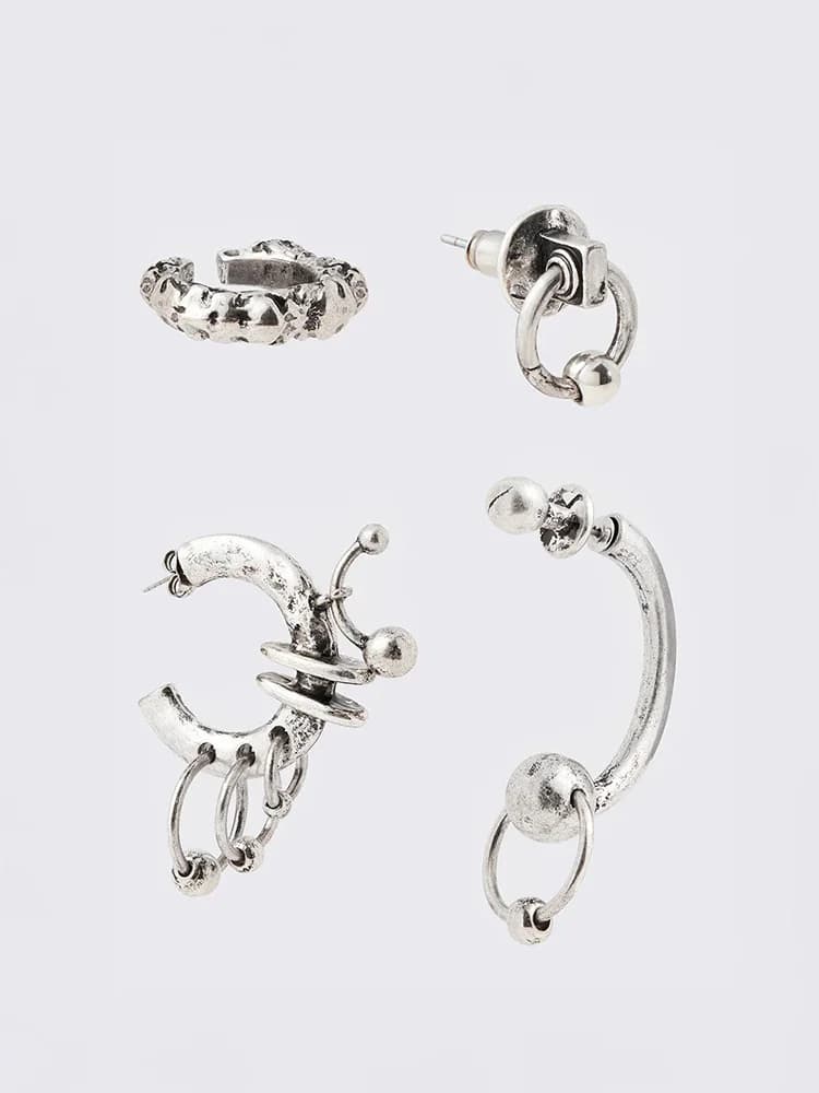 Accessoires de bijoux en cuivre tendance pour hommes et femmes : boucles d'oreilles créoles audacieu