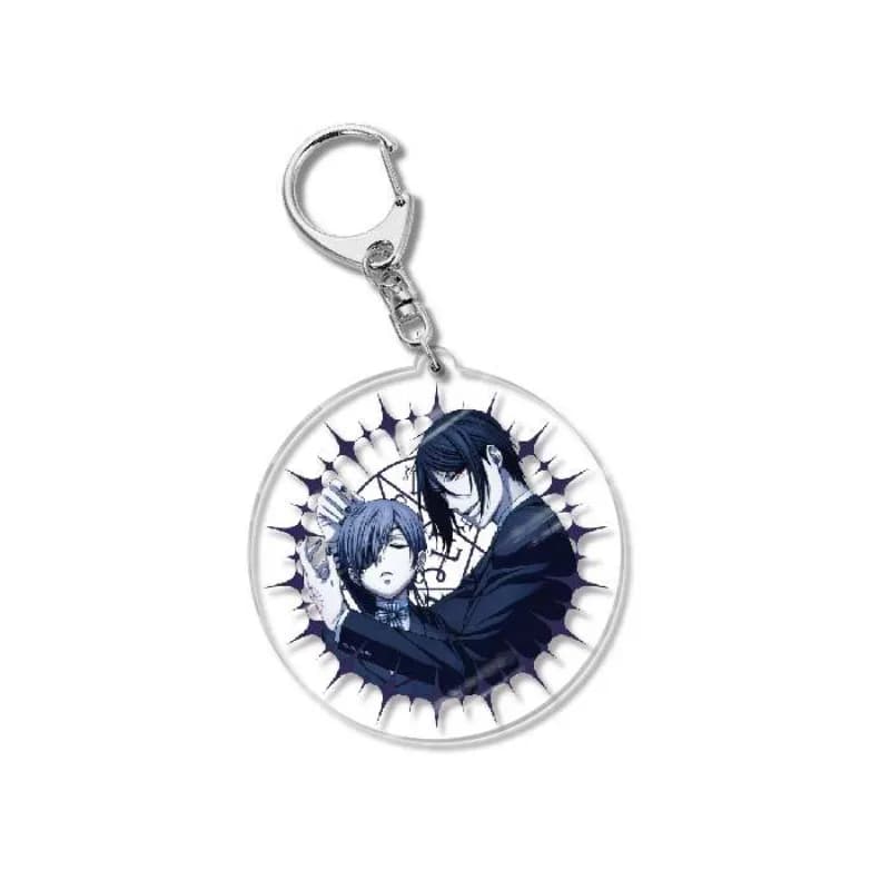 Porte-clés majordome noir, personnages de dessins animés, Sebastian Ciel, pendentif en acrylique, sa