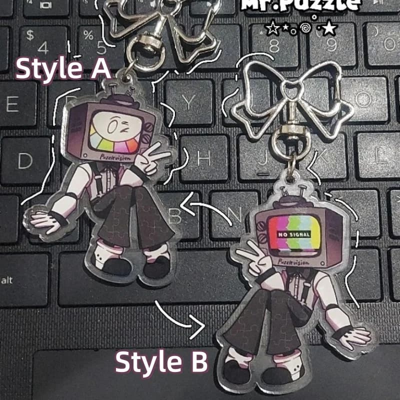 Porte-clés en acrylique SMG4 Mr. Anime – Accessoires de sac de dessin animé pour les fans, cadeau d'