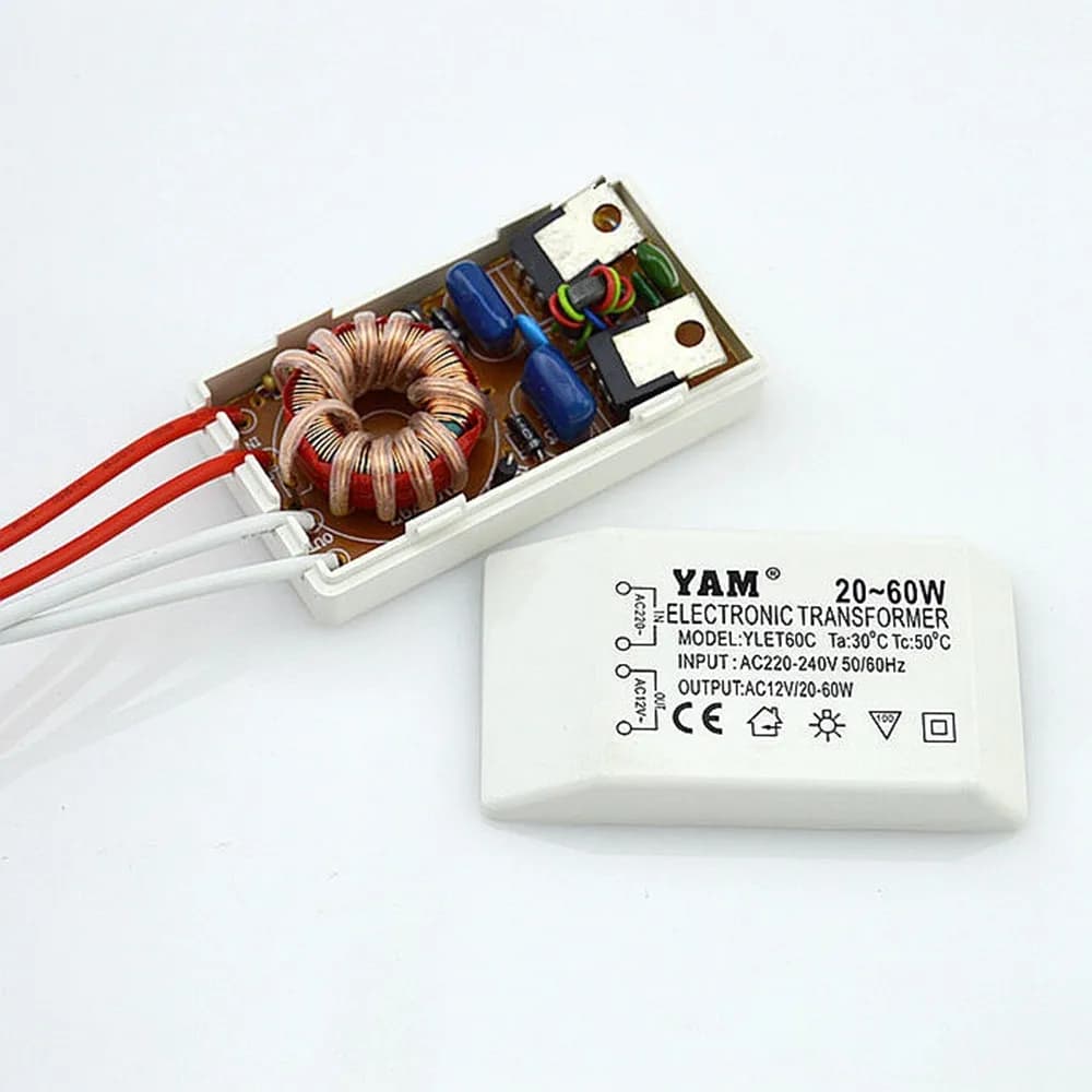 Transformateur de tension 220V à AC 12V, transformateur électronique, convertisseur de tension 20 à 