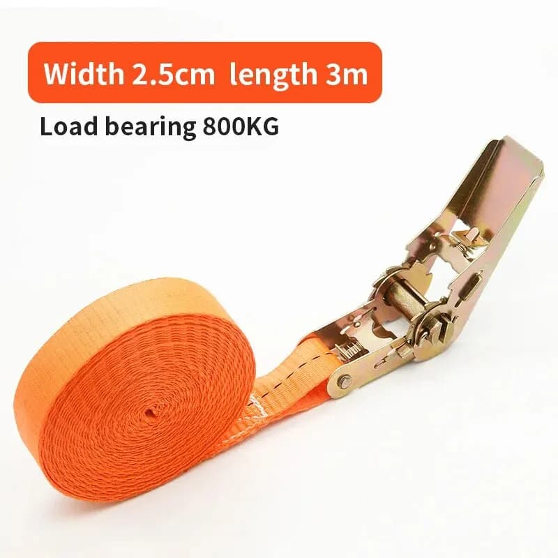 Sangles de chargement d'arrimage à boucle métallique robuste pour voiture et camion-ceinture à cliqu