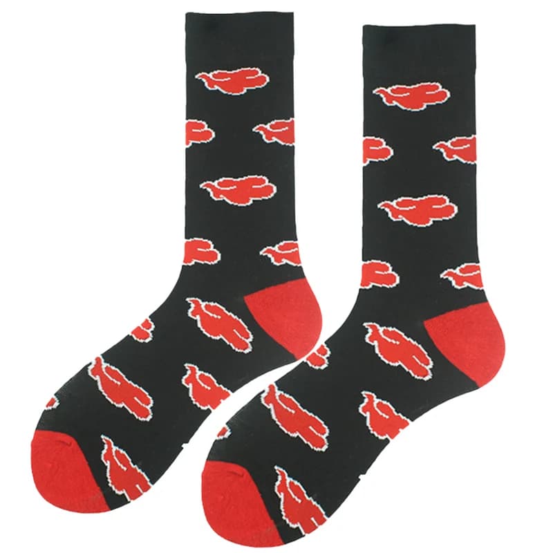 Halloween Anime nuage rouge Akatsuki chaussettes déhaute qualité Ninja unisexe adultecoton chaussett