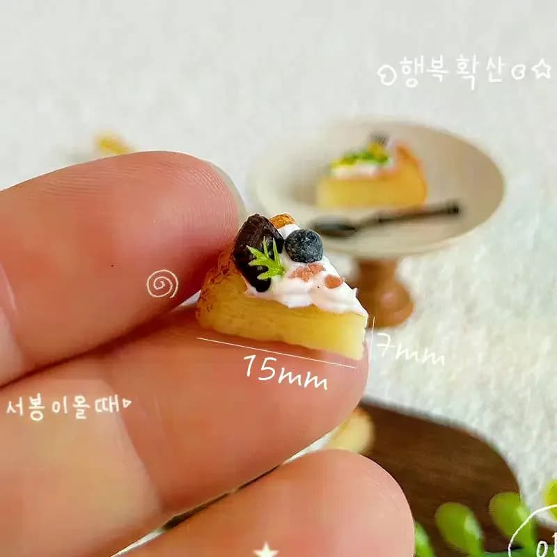 1 pièces maison de poupée meubles de cuisine accessoires 1/12 maison de poupée Miniature gâteau Basq