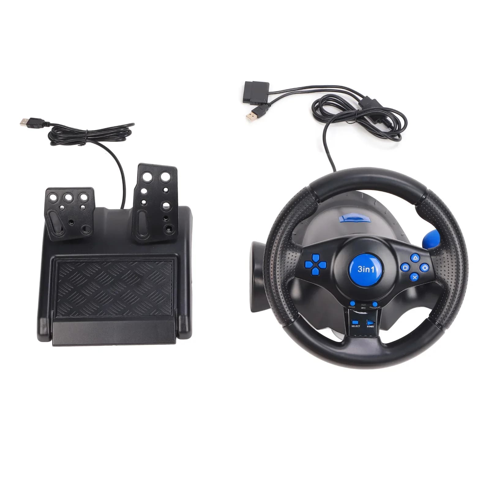Volant de course de jeu, volant de jeu multifonctionnel à rotation de 180 degrés, volant de course d