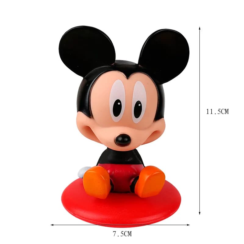 6 figurines miniatures de dessins animés, jouets bobblehead style Mickey, Donald, Goofy, décorations