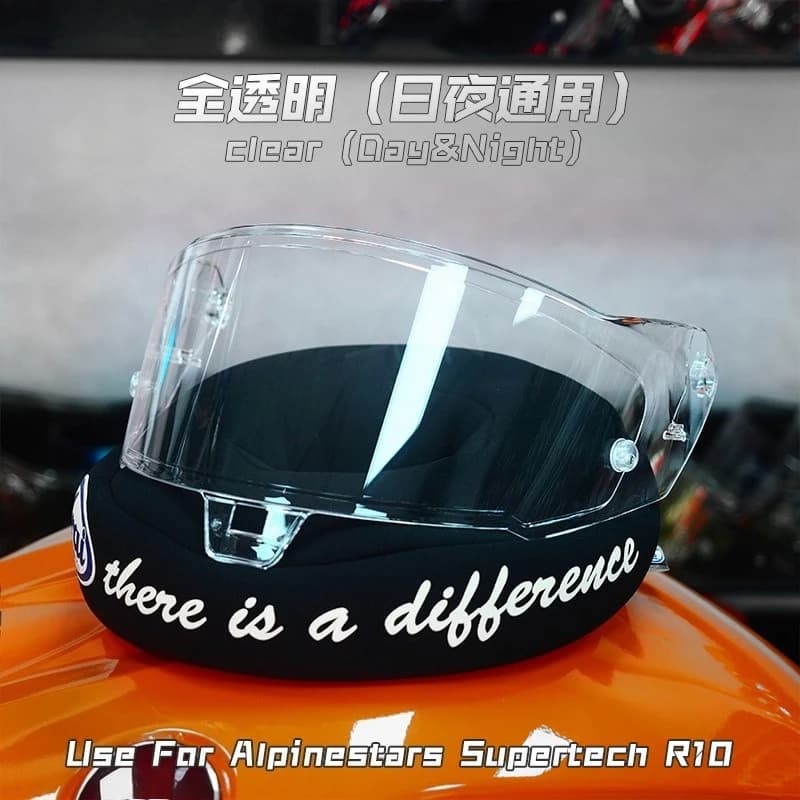 Visière de casque pour Alpinestars Supertech R10, lentille solaire, bouclier en verre, pare-brise de