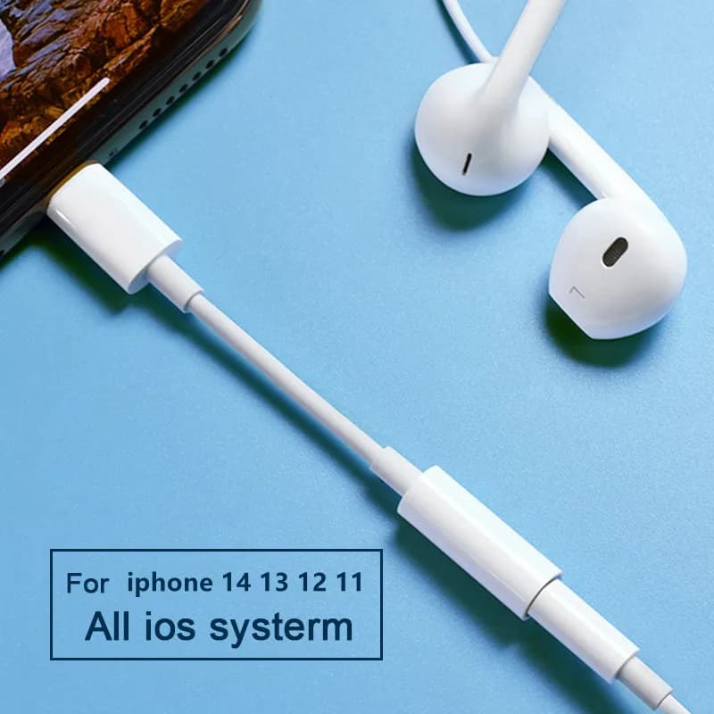 Adaptateur de casque pour IPhone 14 13 12 11X8 7 Plus, séparateur Audio Aux pour éclairage à adaptat