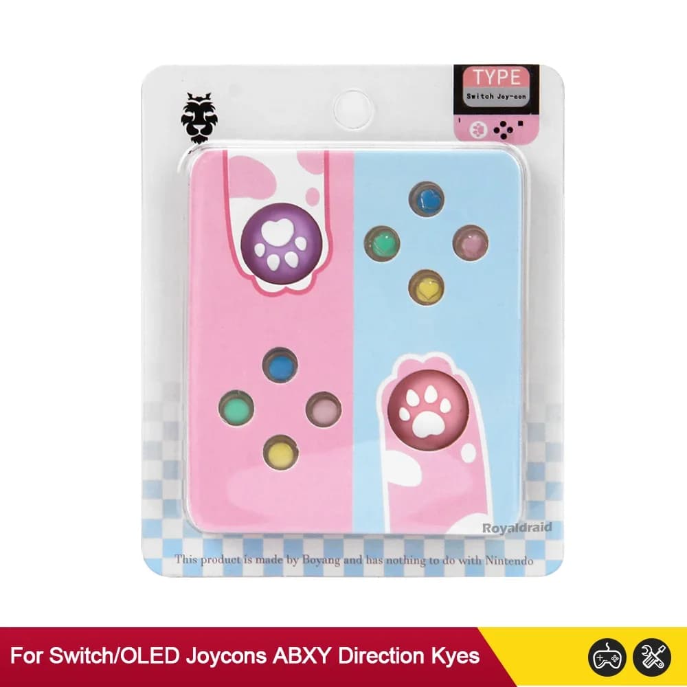Boutons directionnels ABXY colorés en cristal pour manettes Switch NS OLED L R Joycons + capuchons a