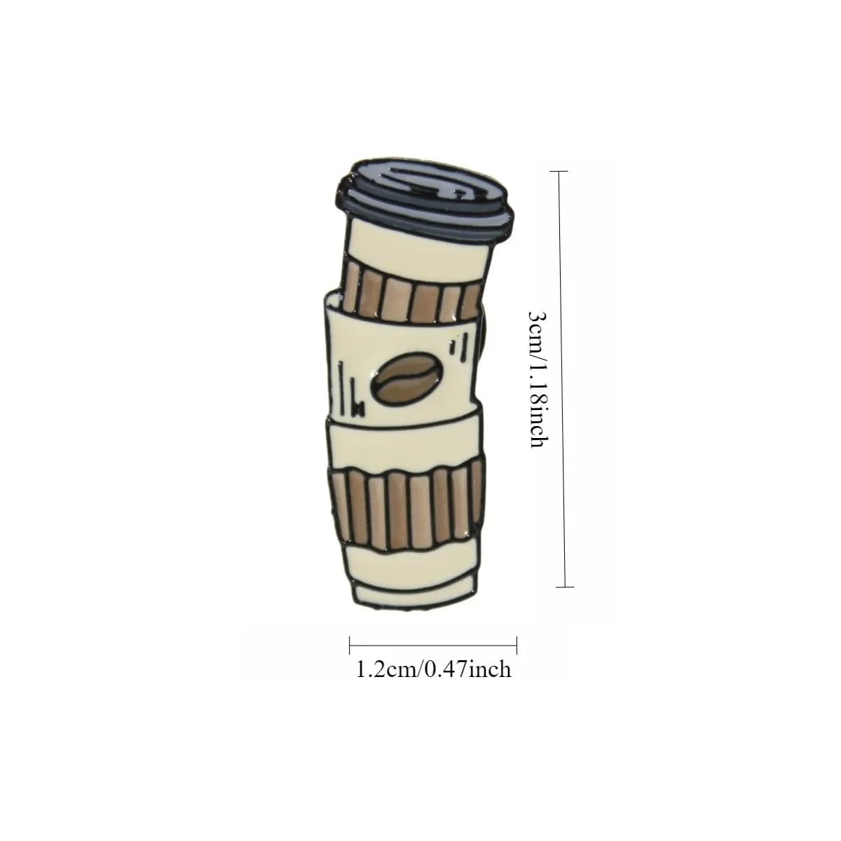 Accessoires de Badge série café, broche en forme de tasse, Badge de dessin animé créatif, vêtements 