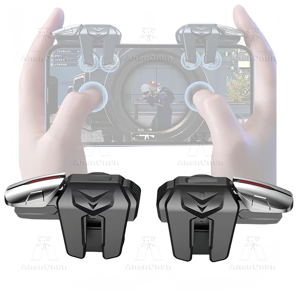 Contrôleur Mobile Pubg déclenche 6 touches mécaniques de doigt manette de téléphone portable Android