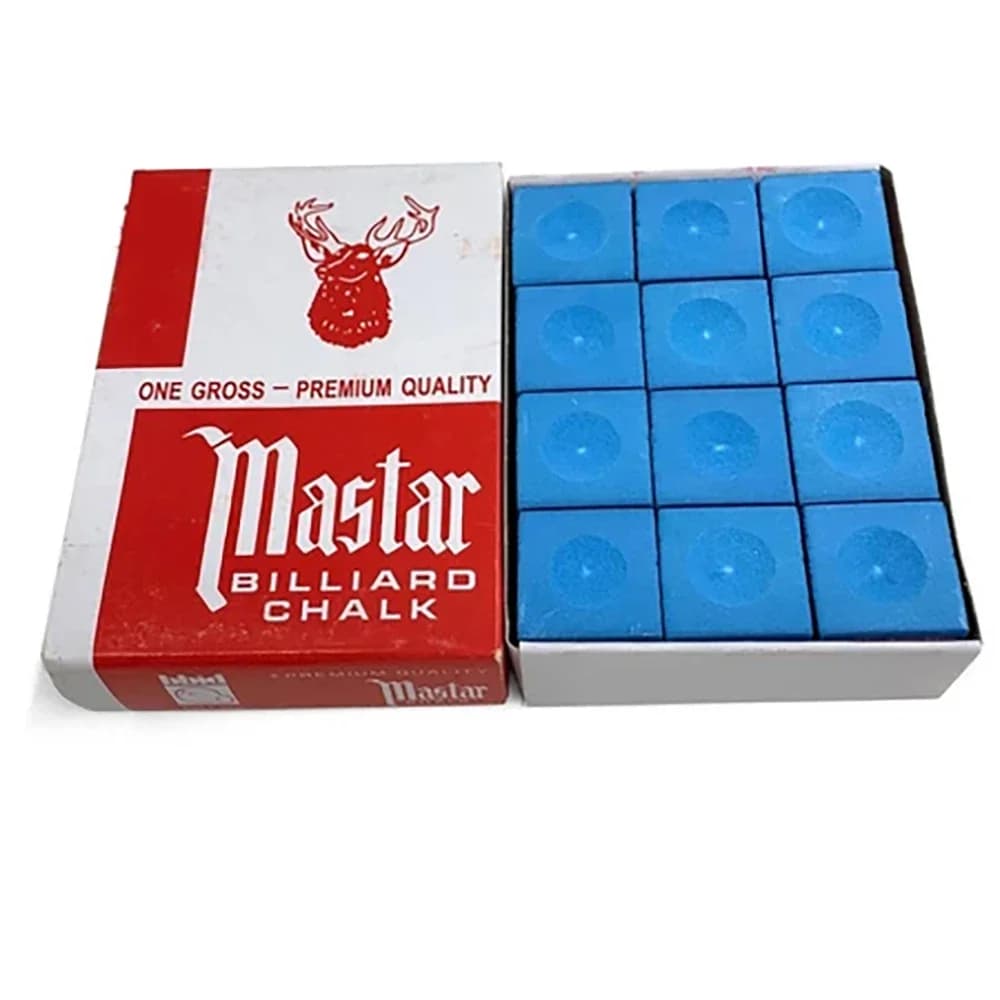 Craie de billard Master Chalk, lot de 12 craies pour queue de billard
