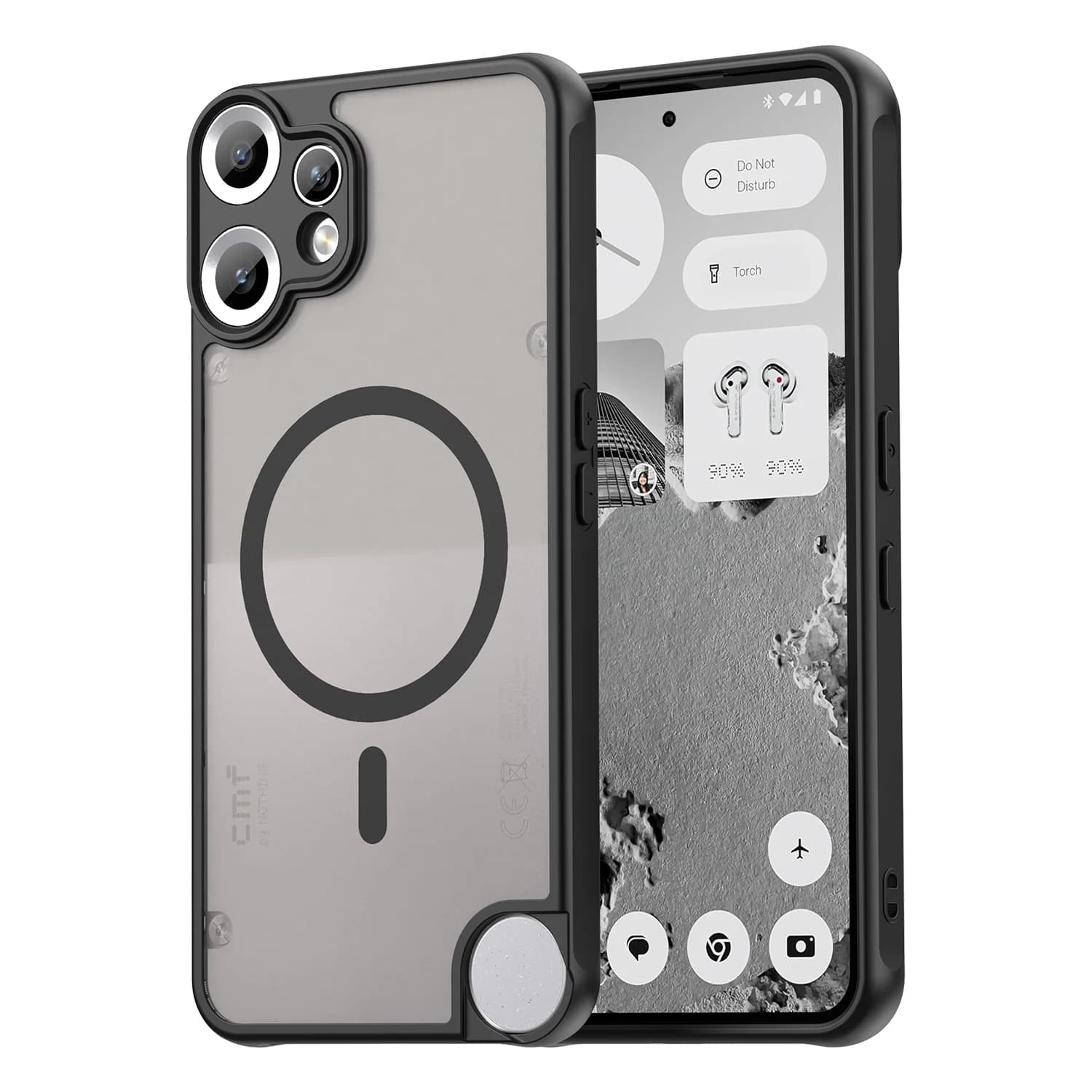 Coque mate Fit Nothing CMF Phone 2 Pro, compatible avec MagSafe, protection contre les chutes, coque