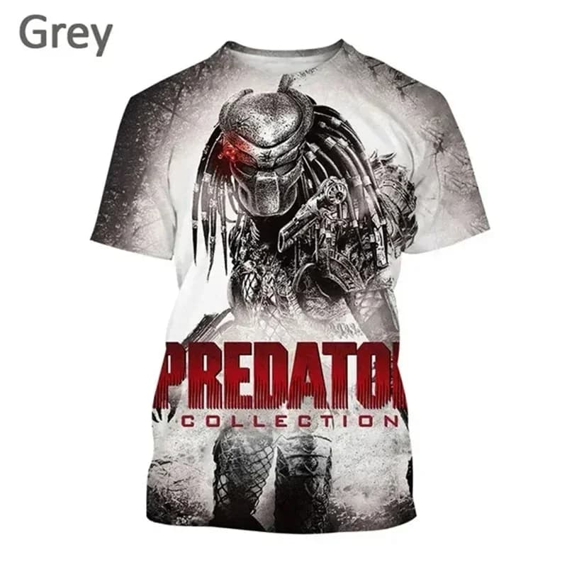 Predator 3d T-shirt graphique hommes été film d'horreur Cool impression T-shirt mode décontracté neu