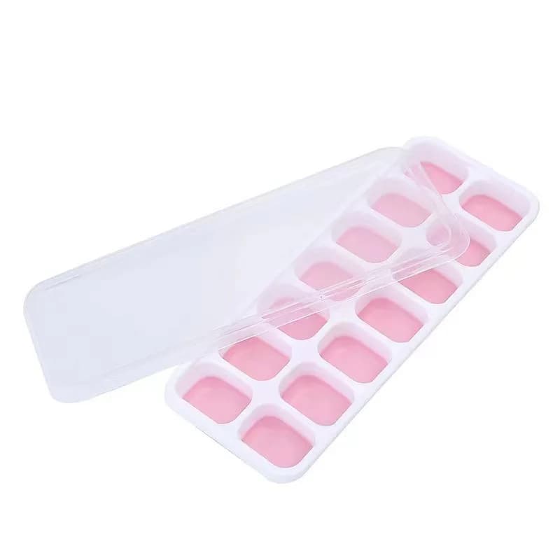Plateaux à glaçons à 14 grilles, moule à glace en Silicone avec couvercle amovible, moule à Popsicle