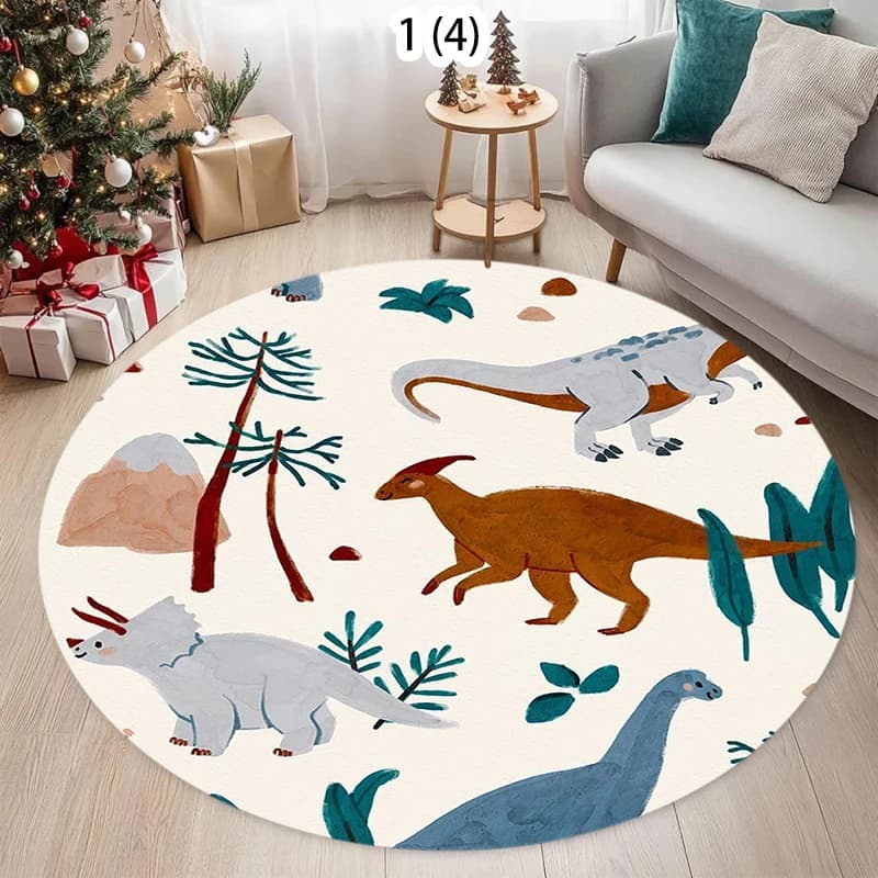 Tapis de dinosaure antidérapant pour enfants, tapis de jeu pour salon, chambre à coucher, décoration