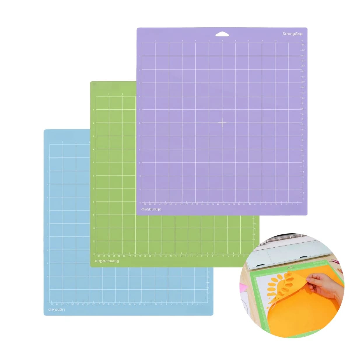 Tapis de découpe en vinyle 12x12 pouces, 3 pièces/4 pièces, pour Cricut Maker 3/Maker/Explore 3, tap