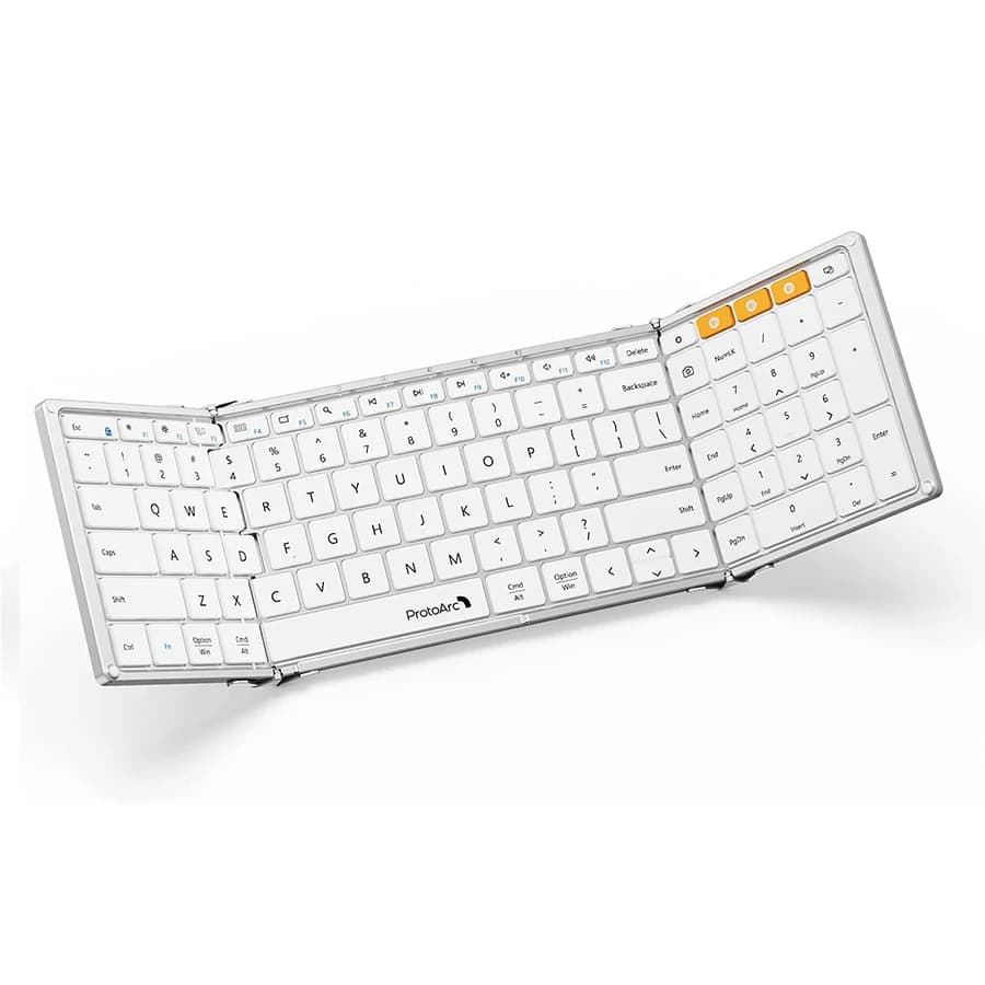 Claviers pliants avec clavier numérique Bluetooth sans fil Portable Silm clavier pliable pleine tail