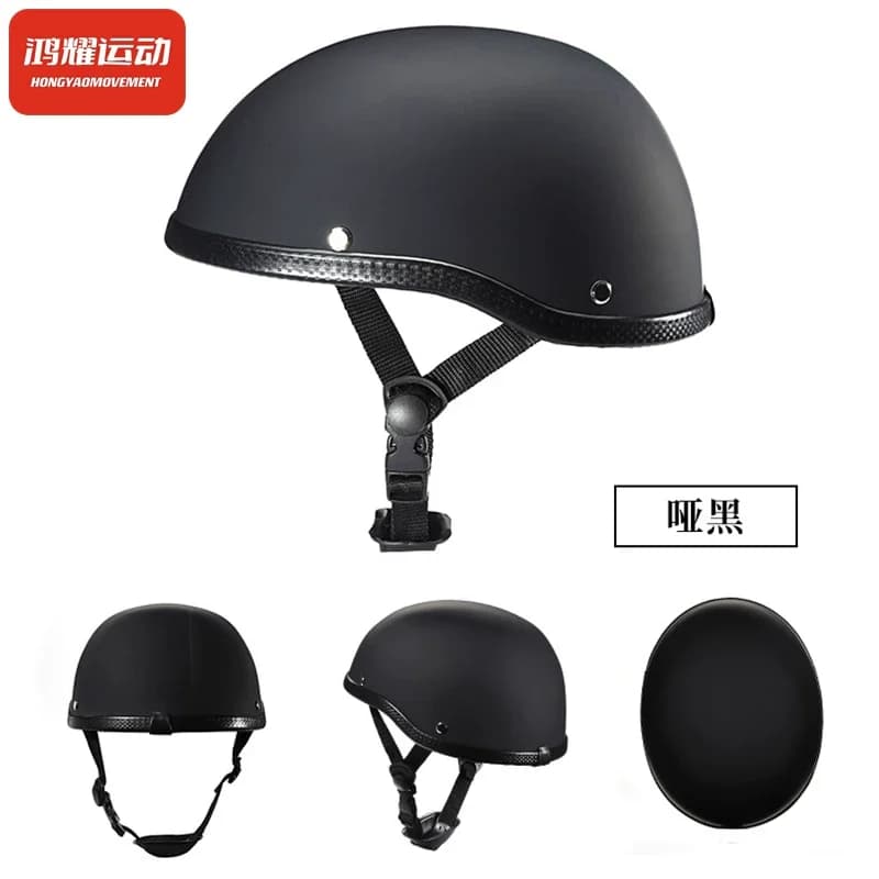 Nouveau casque de moto d'été style allemand demi-couvre-chef pour motard Harley, pilote, unisexe