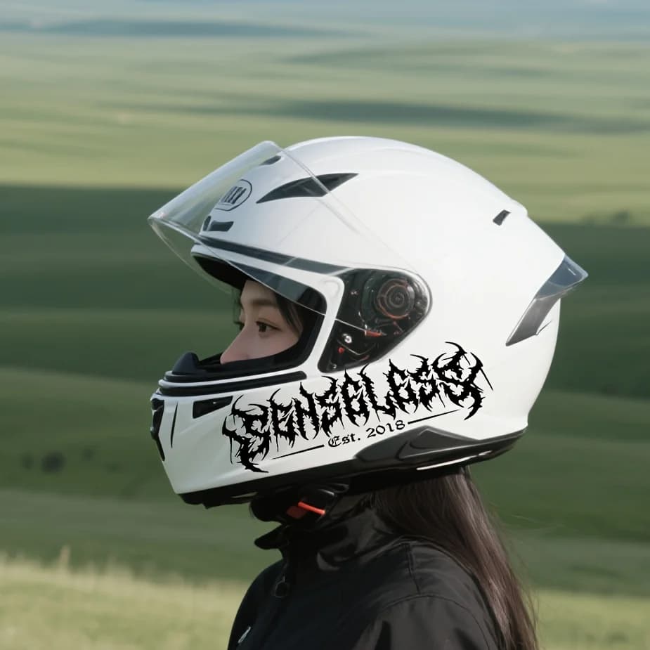Autocollants pour casque de moto et accessoires de moto, autocollants pour casque de moto, 2 pièces/