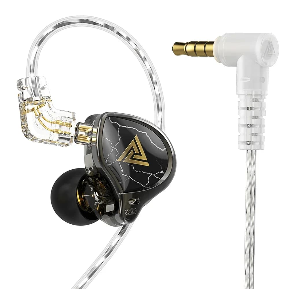 QKZ X HBB Meilleurs écouteurs intra-auriculaires filaires HiFi avec diaphragme en titane de 10 mm, c