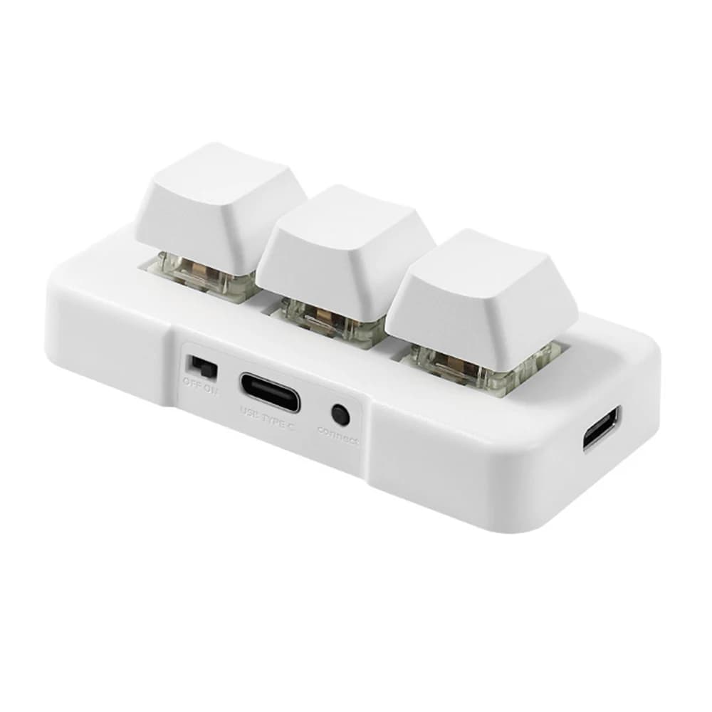 Petit clavier MK321-Pro Clavier personnalisé à 3 touches avec interrupteur bleu mécanique Clavier US