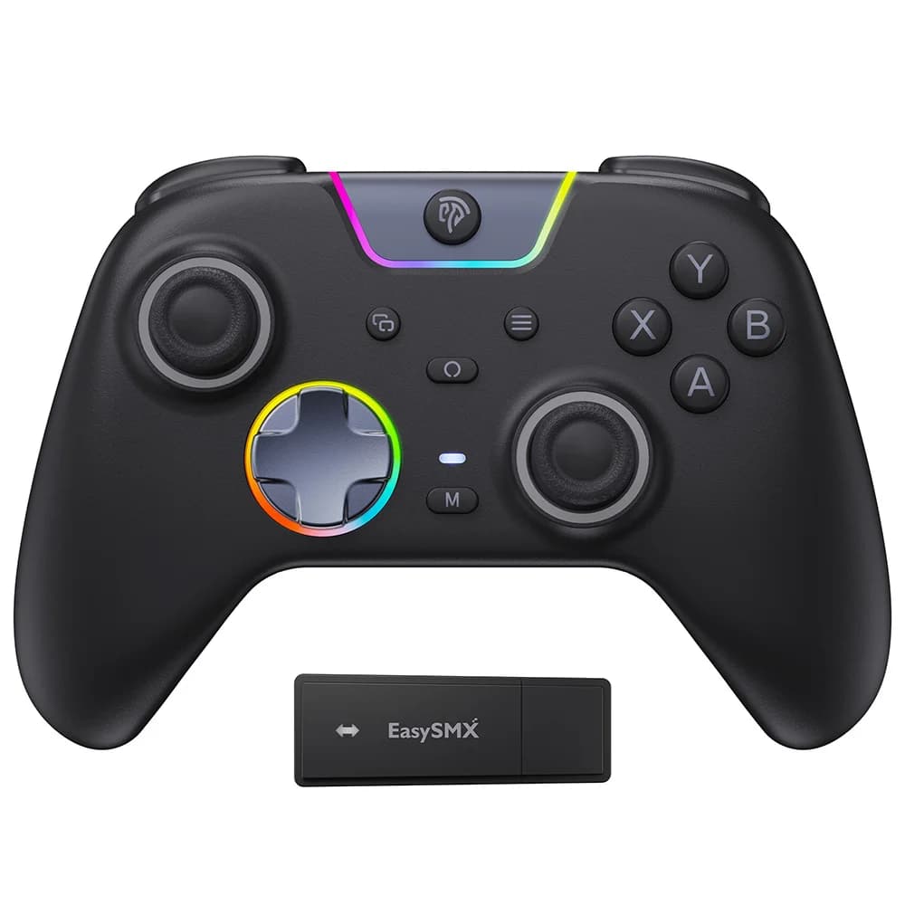 Manette de jeu sans fil EasySMX X05 Pro, contrôleur de jeu avec double moteur de vibration, déclench