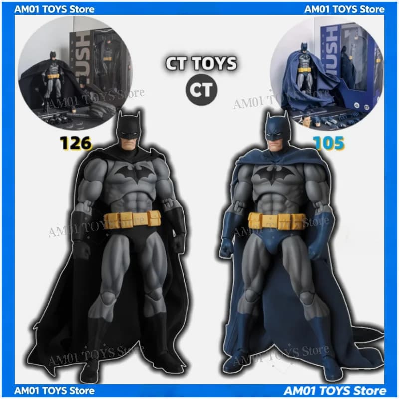 Nouvelles figurines d'action CT Toys Batman Hush Blue Version Mafex 105 Bat Man Black Version Dc Ani