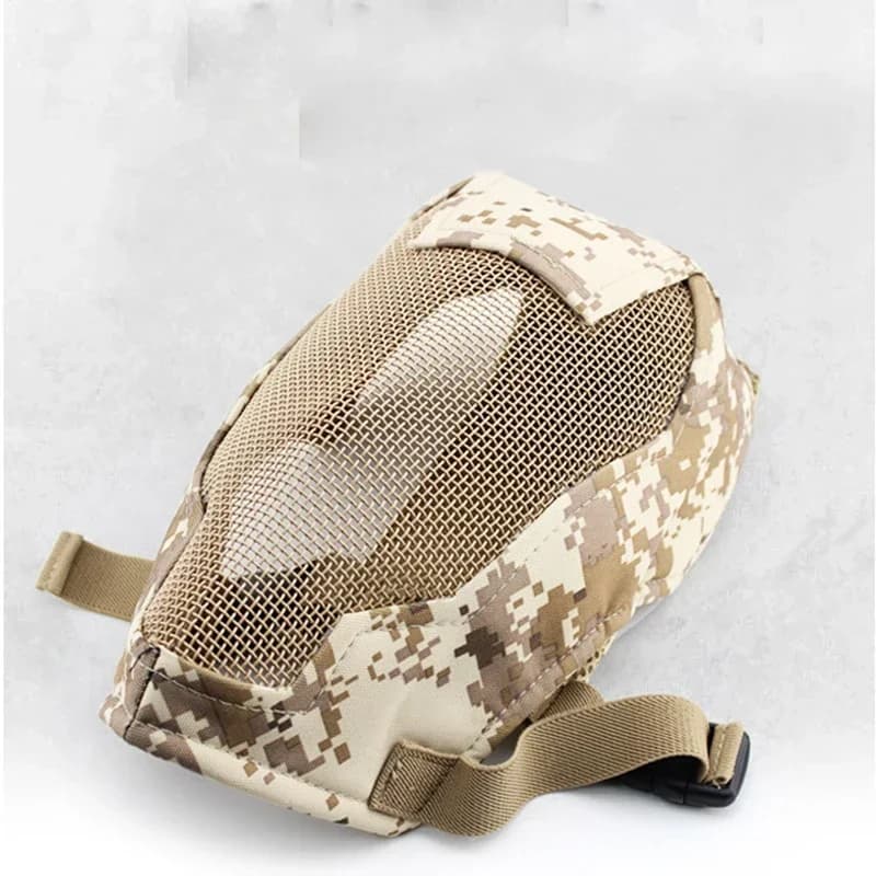 Masque facial militaire V3, masque de Paintball en maille métallique en acier tactique, casque de pr