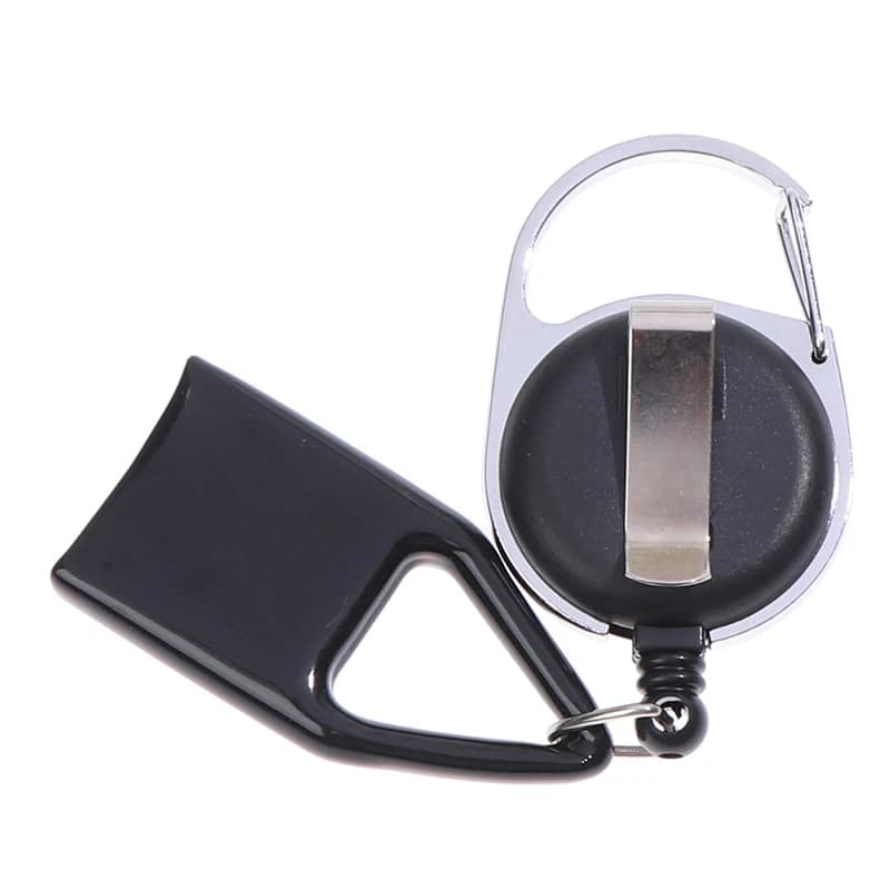Porte-clés rétractable en Silicone, manchon de protection, laisse, Clip de rangement sûr, accessoire