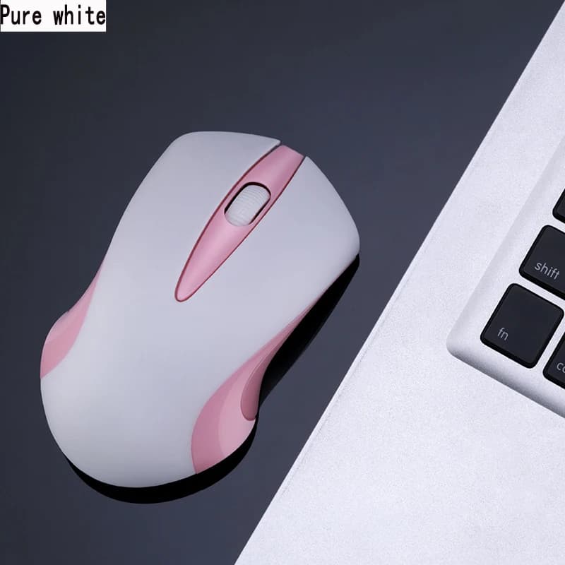 Souris optique sans fil 2.4G sans fil avec récepteur USB 2.0 1200 DPI noir rose blanc muis draadloos