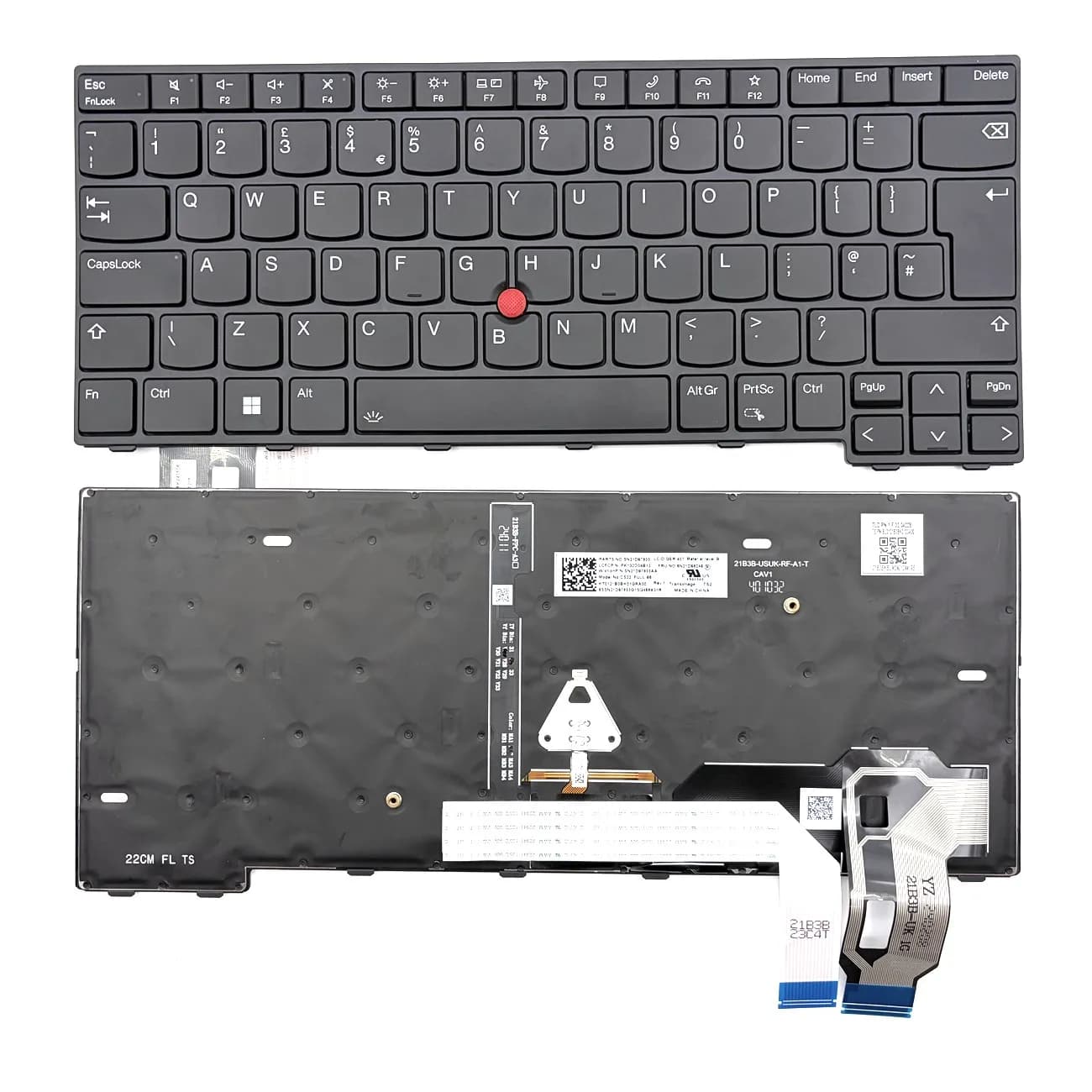 Clavier d'ordinateur portable rétroéclairé UK/français/latin pour Lenovo Thinkpad T14 Gen 3 Gen 4 L1