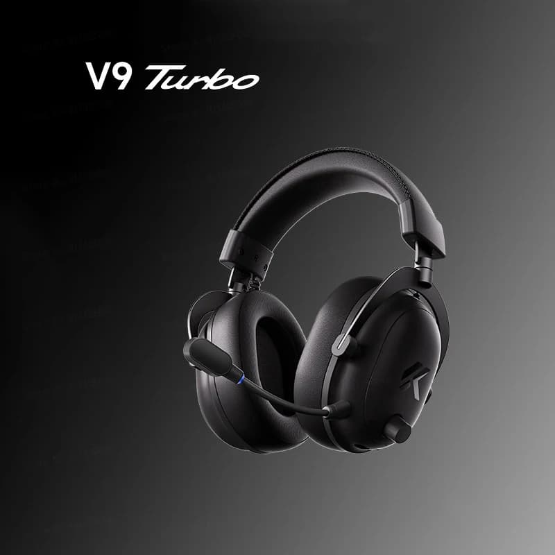 MCHOSE V9 Turbo casque de jeu de charge sans fil sur l'oreille quatre modes avec Microphone casque E