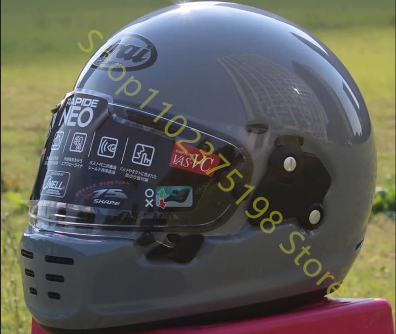 Casque intégral RAPIDE NEO de style japonais, pour moto Harley et moto de croisière, gris vif, Capac