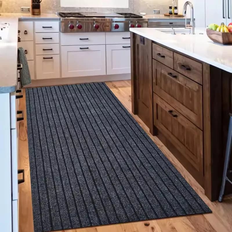 Tapis de sol carré minimaliste moderne – Durable, résistant aux taches/décoloration, support en caou