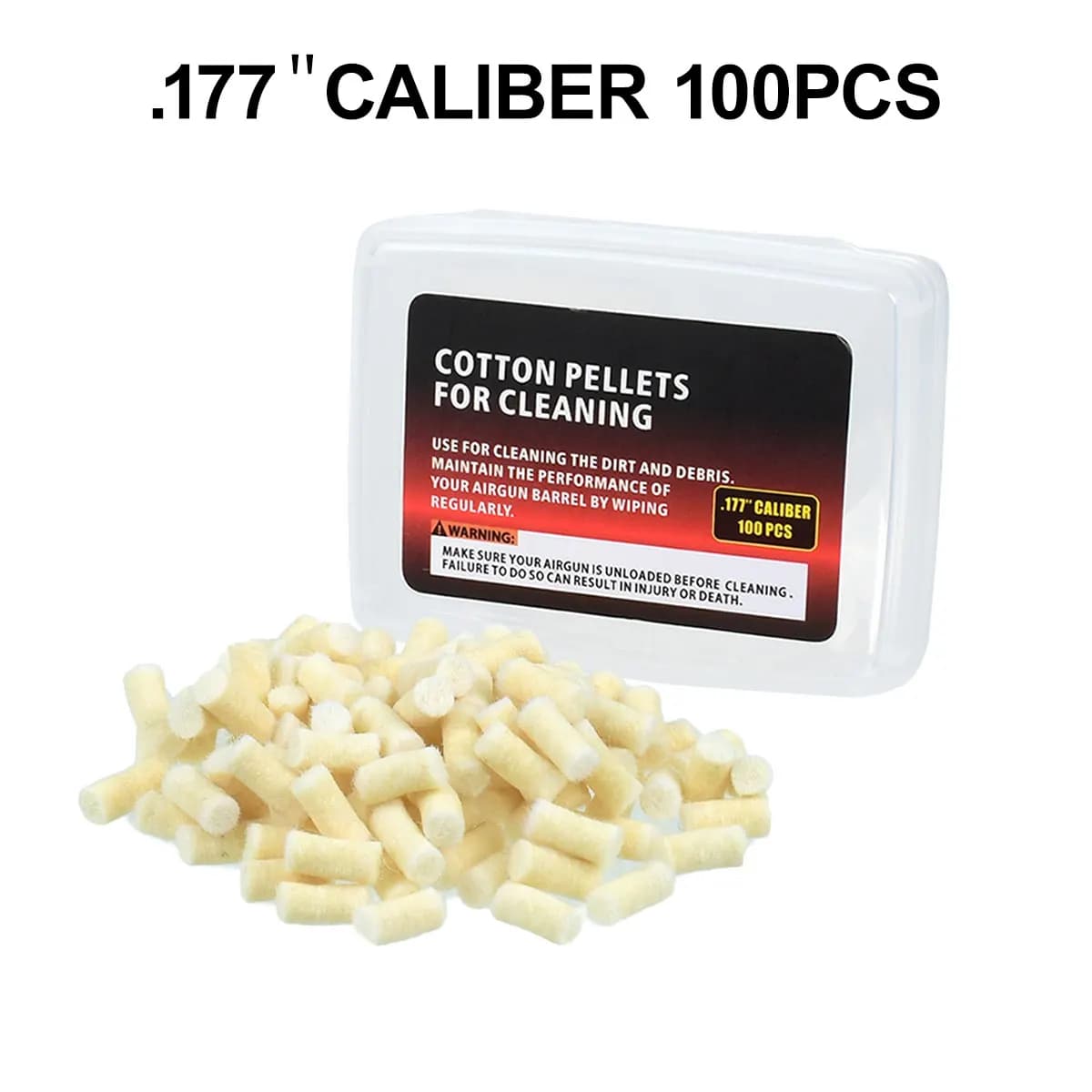 100 pastilles de nettoyage en feutre de laine calibre .177 .22 .25 pour kit de nettoyage et éliminat